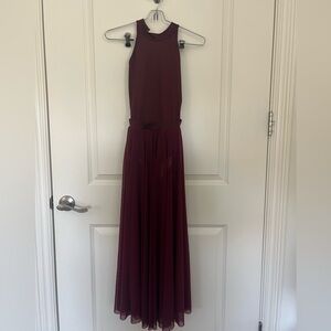 Burgundy long dance costume